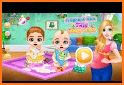 Pregnant Mom And Twin Baby Care Nursery Game related image