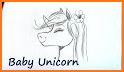 how to draw horse unicorn related image