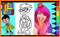 Teen coloring of titans go related image