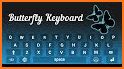 Blue Glitter Bow Keyboard related image