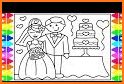 Wedding Coloring Book Brides and Groom related image