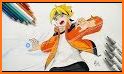 How to draw naruto and boruto All characters related image