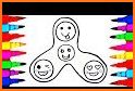 Fidget Spinner Kids Coloring Book Pages related image