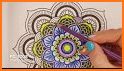 Flowers Mandala coloring related image