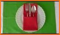 Tutorial on folding napkins for eating restaurants related image