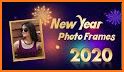 New year card photo frame 2022 related image