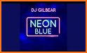 Neon Blue DJ Keyboard Background related image