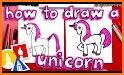 Unicorno Colouring Book and Game for kids related image