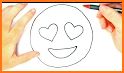 how to draw emoji face related image