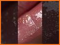 Gold Glitter Lips Launcher Theme related image