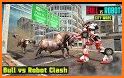 Angry Bull City Attack :Robot Shooting Game Free related image