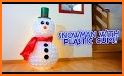 3D  Snowman Winter Snowflakes Glass Theme related image