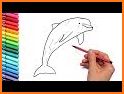Sea Animals Coloring Book - Dolphin Coloring related image