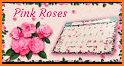Pink Blue Rose Keyboard Background related image