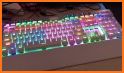 Purple Neon Lights Keyboard related image