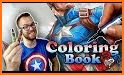 Superhero coloring book related image