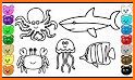 Sea Animals Coloring Book - Dolphin Coloring related image