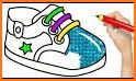 Glitter Sneakers and Shoes Coloring Book related image