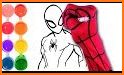 How to color Spider-Man related image