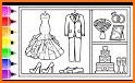 Wedding Coloring Book Brides and Groom related image