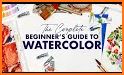 Watercolor course. Water paint related image