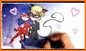 Ladybug & Cat Noir Coloring page app by fans related image