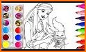 Princess Glitter Color by Number - Girls Coloring related image