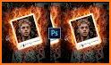 Fire Text Photo Frame Editor - Fire Photo Editor related image