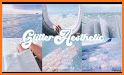 Aesthetic Glitter Sea Keyboard Background related image