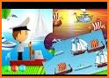 Boat and ship game for babies related image
