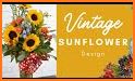 Retro Sunflower Keyboard Background related image