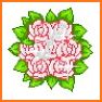 Rose Pink Flowers Color By Number: PixelArt related image