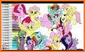Little Pony Unicorn Coloring Book related image