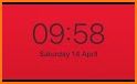 Black clock lock screen for android phone related image