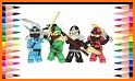 coloring ninja turtle and leggo toys related image