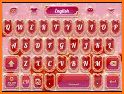 Bling Pink Hearts Keyboard Theme related image