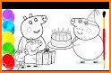 Coloring book Pepa and Pig related image