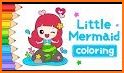 Glitter mermaid coloring pages for kids related image