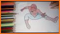 Spider super coloring hero man related image