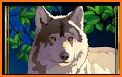 Wolf Pixel Coloring Number Art related image