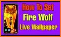 Fiery Wolf Keyboard Background related image