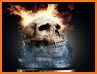 3D Fire Skull Wallpaper related image