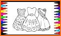 Girls Dresses Coloring: Color By Number For Adults related image