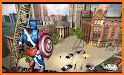 Flying Superhero Captain Robot Crime City Battle related image