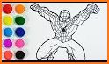 How to color Spider-Man related image