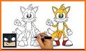 draw glow neon soni the hedgehogs cartoon related image