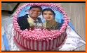 Photo on Birthday cake : Anniversary cake photo related image