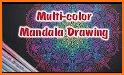 Mandala color by number -pixel art related image