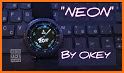 Neon analog watch face related image