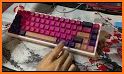 Neon Red Samurai Keyboard Background related image